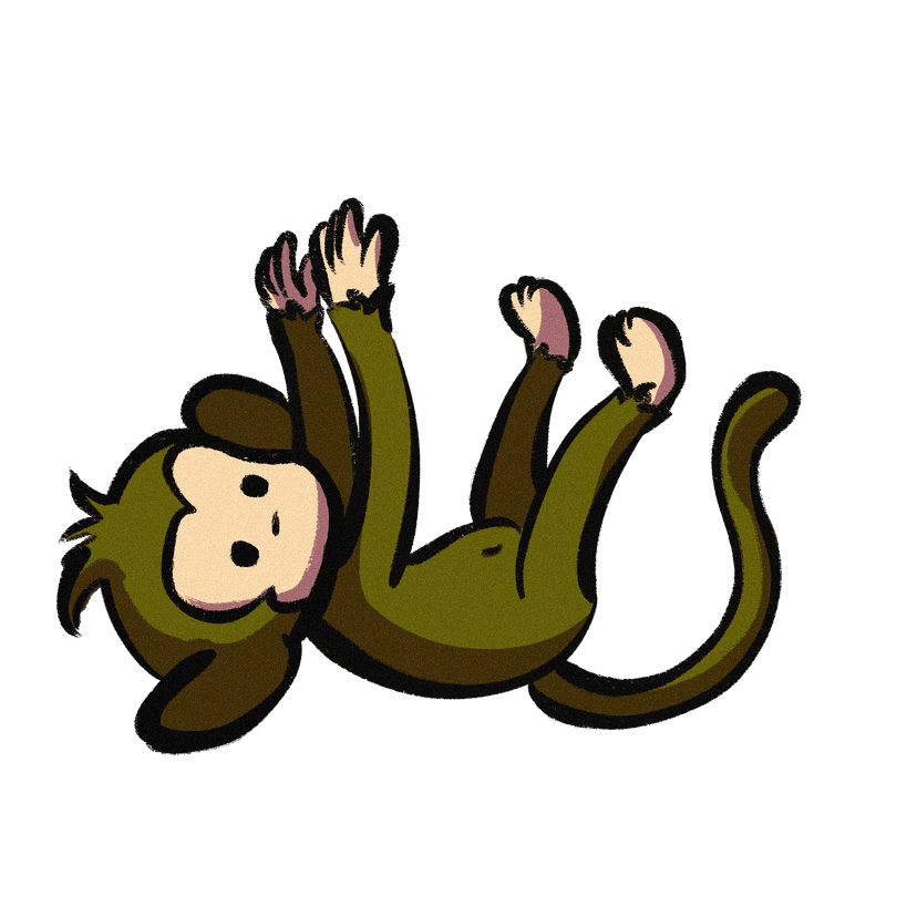 Falling monkey